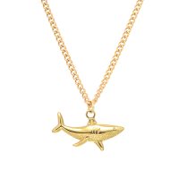 MENS GOLD SHARK PENDANT