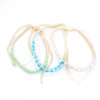 BR8177 3 PIECE COTTON AND BEADS BRACELETS