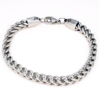 STAINLESS STEEL SQUARE LINK CHAIN BRACELET