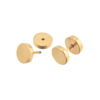 GOLD STAINLESS STEEL STUD EARRINGS