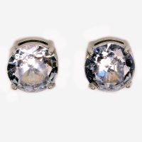 STAINLESS STEEL MAGNETIC WHITE CZ EARRING