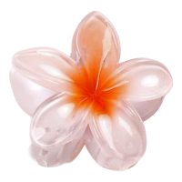 GLOSSY YELLOW FRANJIPANI HAIR CLIP
