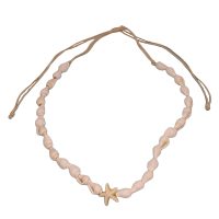 P8184 TINY SHELLS STRING CHOKER WITH STARFISH