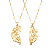 GOLD BEST FRIENDS MERMAIDS GOLD CHAIN PENDANTS