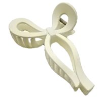 HC335 WHITE BOW HAIRCLIP
