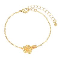 BR8332 GOLD HIBISCUS BRACELET