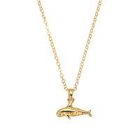 P8349 GOLD ORCA PENDANT