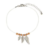 ANP8393 3 FEATHERS ANKLET