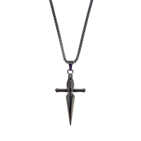 P8440 STAINLESS STEEL BLACK KNIFE CHOKER