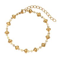 BR8510 GOLD LOVE HEART BRACELET