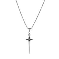 STAINLESS STEEL SKULL SWORD CHAIN PENDANT