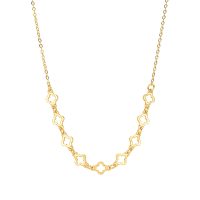 MULTI HOLLOW CLOVERS GOLD PENDANT