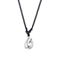 STAINLESS STEEL HOOK BLACK ROPE CHOKER