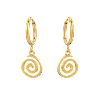 E2240 HOOP EARRINGS W/ SWIRL