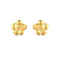 E2244 DAINTY HIBISCUS STUD EARRINGS