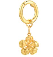 K8524 GOLD HIBISCUS KEYRING