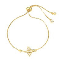BR8563 GOLD SPARKLY STING RAY SLIP BRACELET