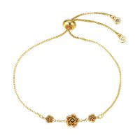 BR8566 GOLD ROSE SLIP BRACELETS