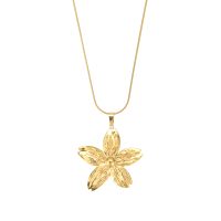 P8576 LRG GOLD FLOWER PENDANT