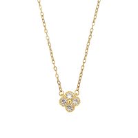 P8577 GOLD SPARKLE CLOVER PENDANT