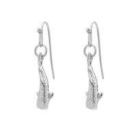 E2258 RHODIUM WHALE SHARK EARRINGS