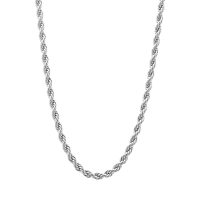 P8594 RHODIUM TWIST ROPE CHOKER