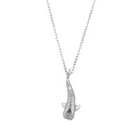 P8597 RHODIUM WHALE SHARK NECKLACE