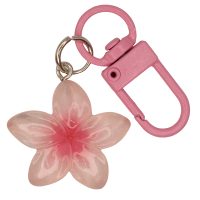 K8605 LIGHT PINK FRANJIPANI KEYRING