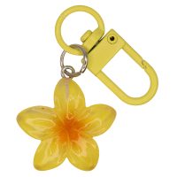 K8606 YELLOW FRANJIPANI KEYRING