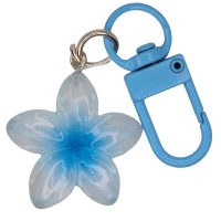 K8607 BLUE FRANJIPANI KEYRING