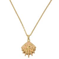 P8602 GOLD & PINK SHELL PENDANT